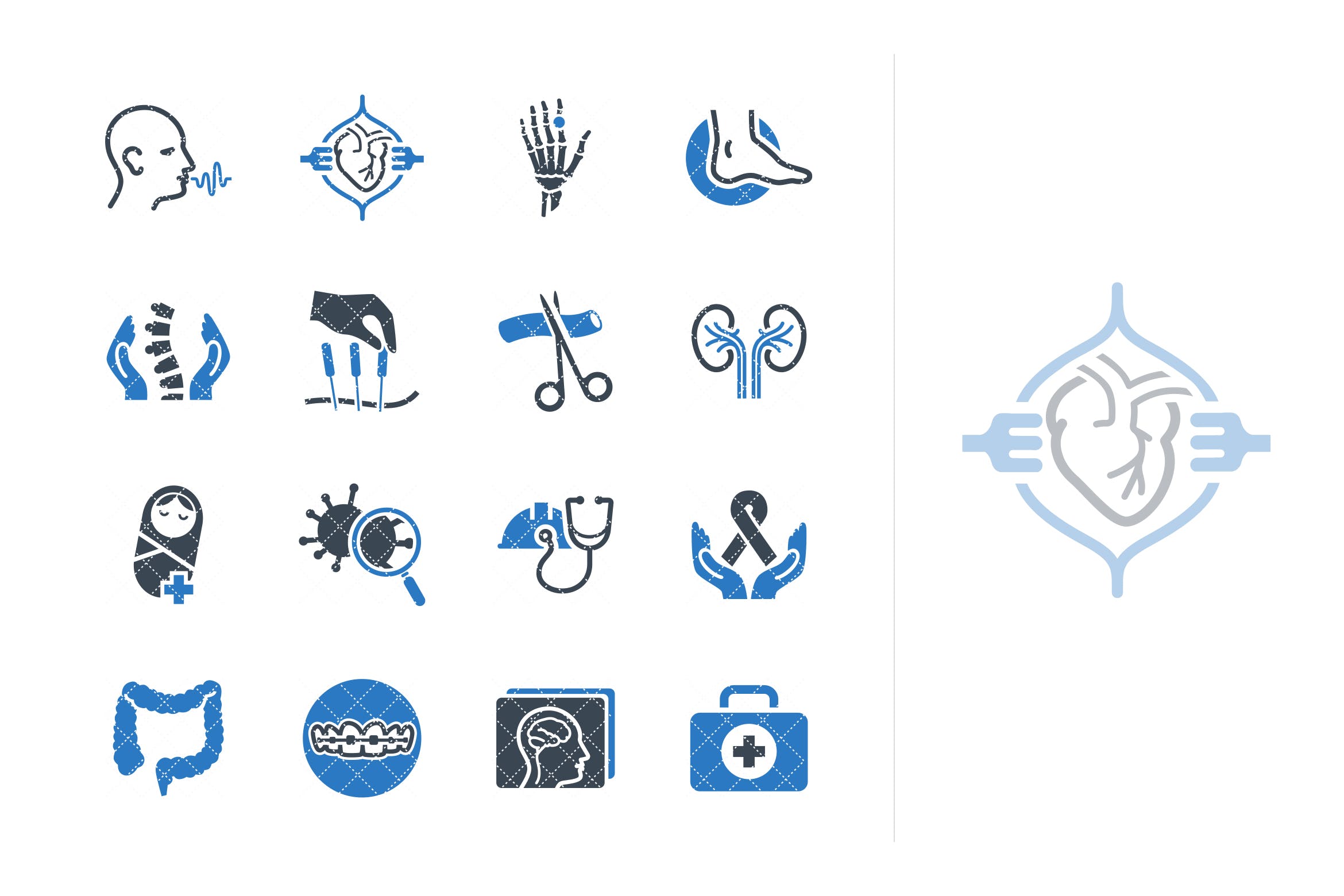 医疗服务和特色矢量一流设计素材网精选图标素材v4 Medical Services & Specialties Icons – Set 4