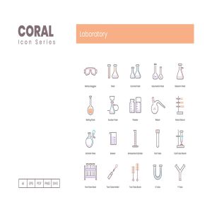 Coral系列-实验室主题矢量一流设计素材网精选图标 Laboratory Icons – Coral Series插图2