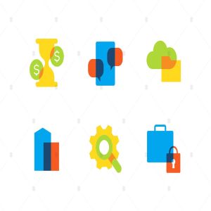 商业&金融主题扁平设计风格矢量一流设计素材网精选图标 Business and finance – flat design style icons set